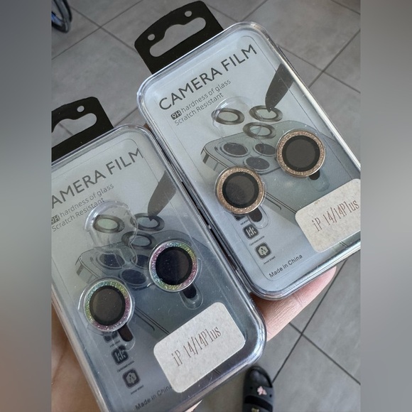 Other - iPhone 14 / 14 Plus Camera Lens Protectors – 2-Pack Glitter Rings ✨